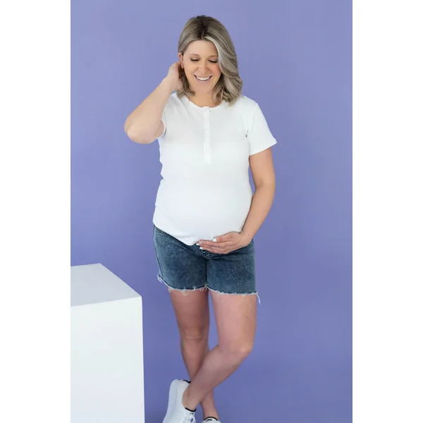 Shorts avec franges - denim