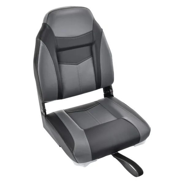 Siège de Bateau/Lot de 2 Sièges Pliante à Dossier Surface en PVC Imperméable Siège de Pêche avec en Éponge Haute Densité Bleu/Noir