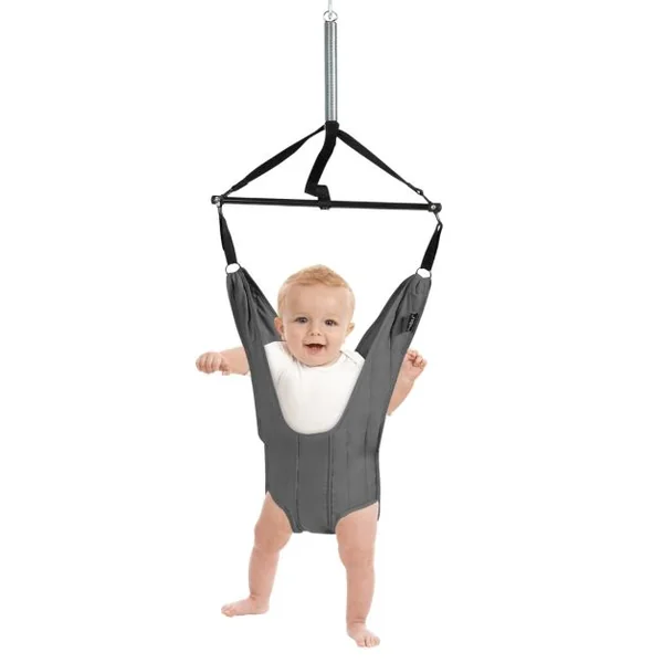 Siège Sauteur Ajustable à Suspendre pour Bébés de 6 à 12 mois Tissus Gris