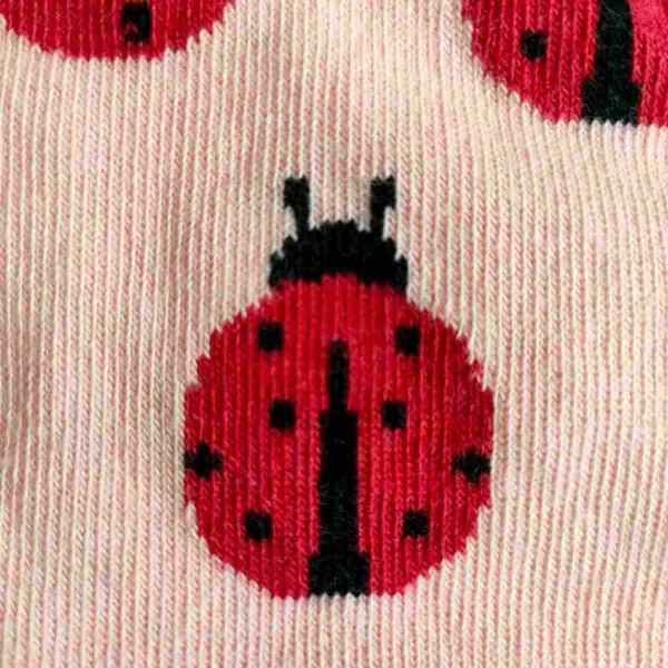 Socquettes "coccinelles" en coton bio Fräulein Prusselise