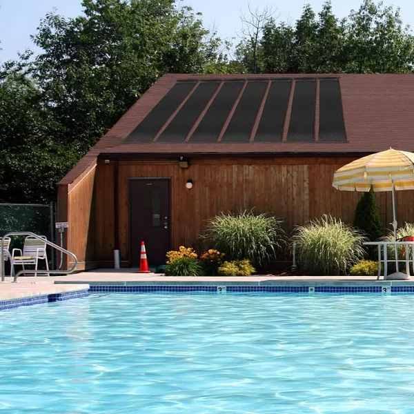 Solaire Chauffage de Piscine 2 Panneaux Chauffage Solaire Collecteur de 300/500/600x75 cm en Matériau PE Résistant aux Intempéries