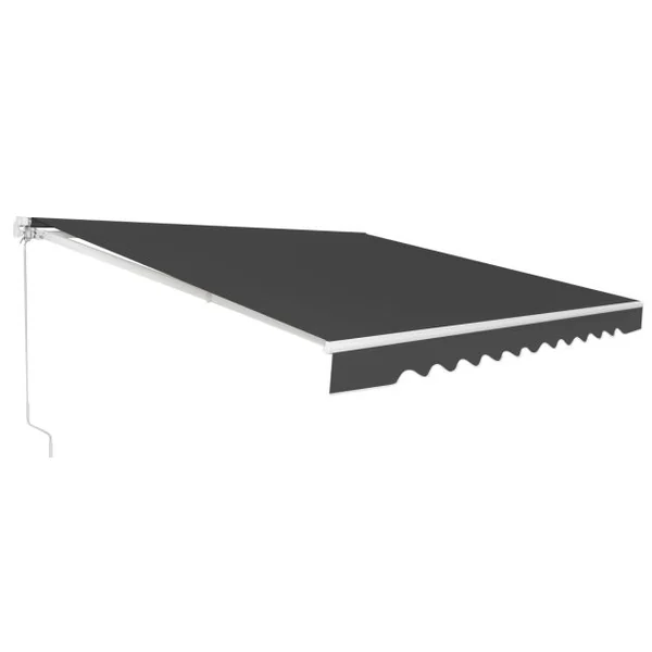 Store Banne de Balcon Rétractable 3x2,5M Tissu Résistant aux UV et à l'Eau Angle Réglable 5-35° 5 Couleurs au Choix