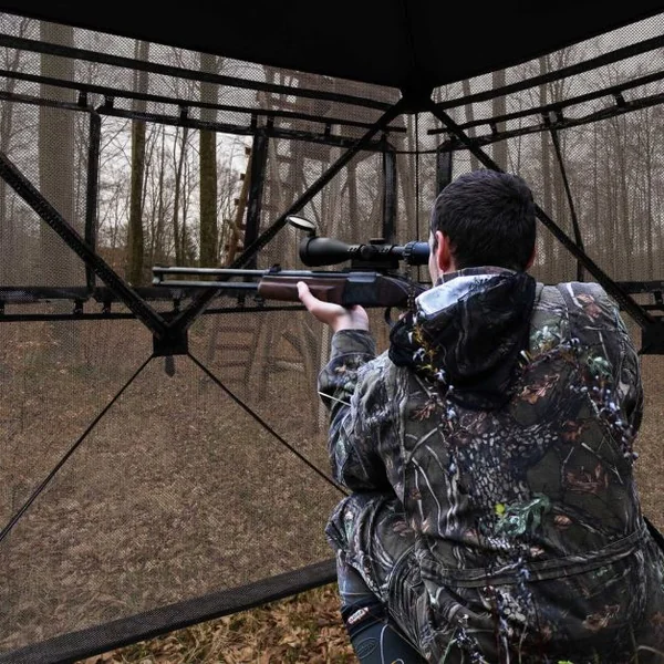 Store de Chasse Portable de 2-3 Personnes Vue à 270° Camouflage