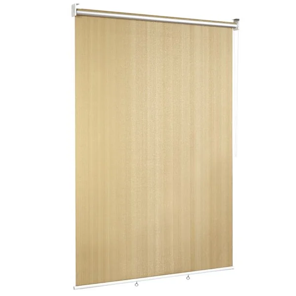 Store Occultant à Enrouleur 121x181CM Rideau Occultant Anti-UV avec Chaîne à Perles pour Fenêtre Porte Beige
