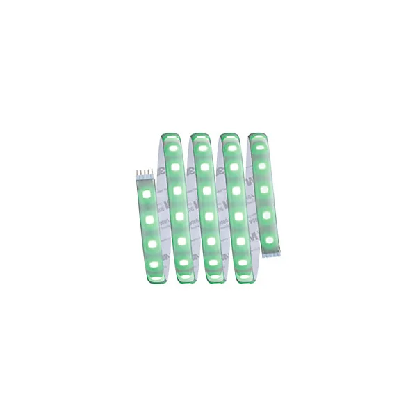 Strip LED intégré dimmable autocollant MaxLED 500 Paulmann 16W 600lm Argent mat blanc chaud L.1,5m x H.0,3 x P.0,3cm