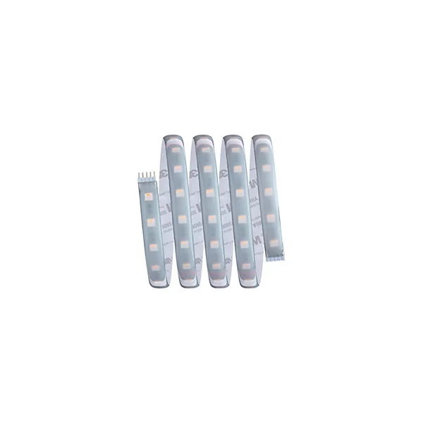 Strip LED intégré dimmable autocollant MaxLED 500 Paulmann 16W 600lm Argent mat blanc chaud L.1,5m x H.0,3 x P.0,3cm