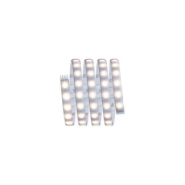 Strip LED intégré dimmable autocollant MaxLED 500 Paulmann 16W 600lm Argent mat blanc chaud L.1,5m x H.0,3 x P.0,3cm