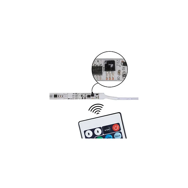 Strip LED intégré dimmable autocollant SimpLED Paulmann 12W 325lm blanc mat L.5m x H.0,3 x P.0,3cm