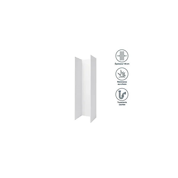 Structure pour colonne XL électroménager GoodHome Caraway Blanc H. 219 cm x l. 60 cm