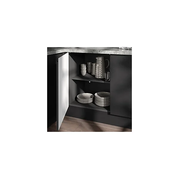Structure pour colonne électroménager GoodHome anthracite H. 201 cm x l. 60 cm