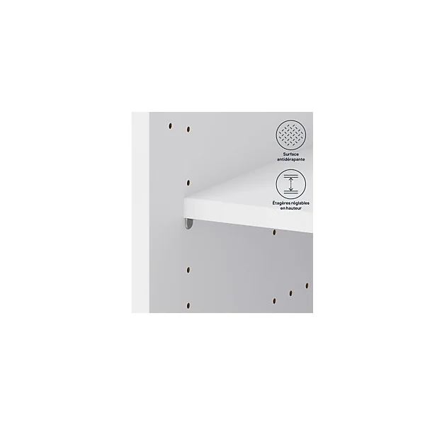 Structure pour colonne électroménager GoodHome Caraway Blanc H. 201 cm x l. 60 cm