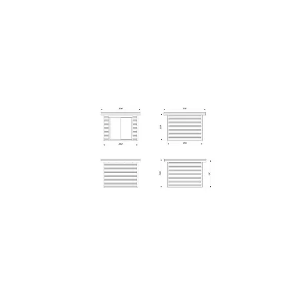 Studio de jardin bois White Wood Lydia Ep.28 mm 11,5 m²