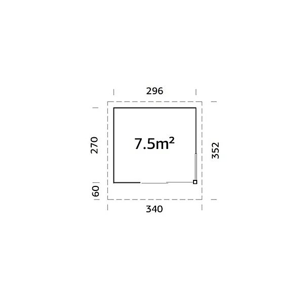 Studio de jardin Palmako Andréa bois et double vitrage Slide+ surface extérieure totale 11,7m²