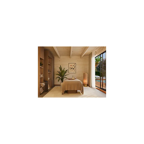 Studio de jardin White Wood Lydia en bois naturel Ep.28 mm 19,2 m²