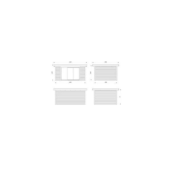 Studio de jardin White Wood Lydia en bois naturel Ep.28 mm 19,2 m²