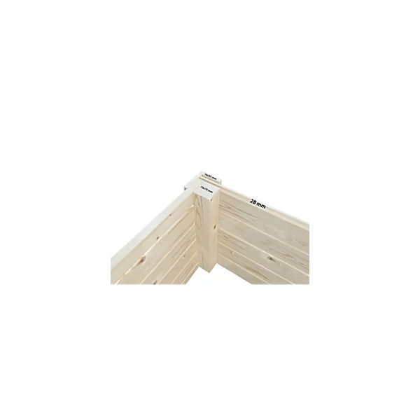 Studio de jardin White Wood Lydia en bois naturel Ep.28 mm 19,2 m²