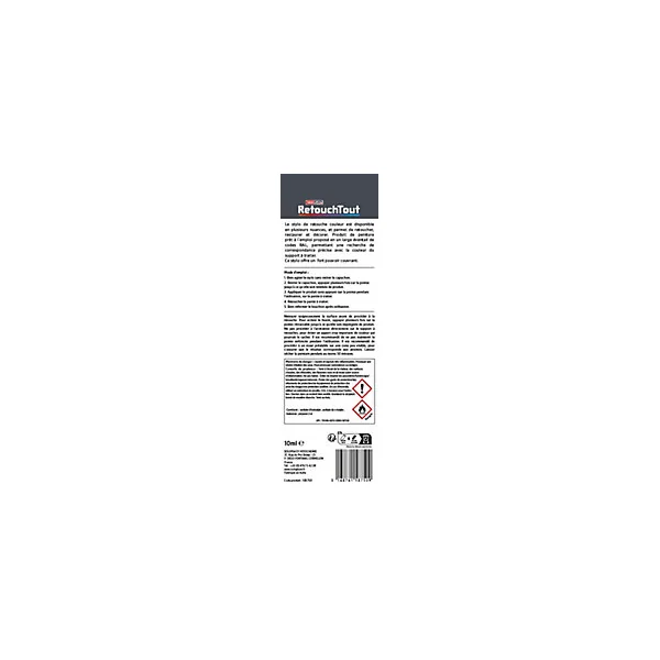 Stylo retouche multisupports coloris bleu foncé RAL5010 10ml Soloplast