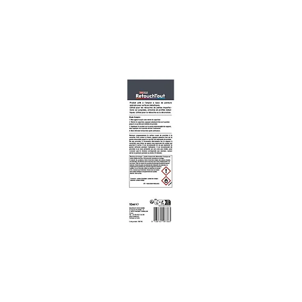 Stylo retouche métal Retouchtout coloris or satiné 10ml Soloplast