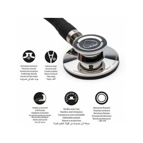 Stéthoscope Spengler Cardioprestige II - Simple pavillon - Adulte