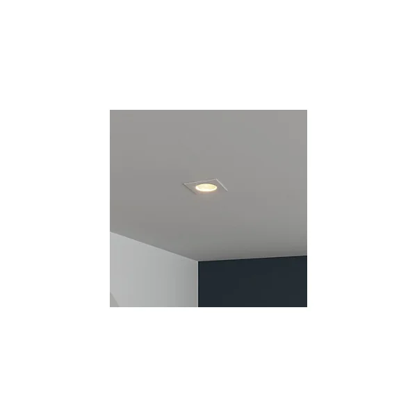 Support carré pour spot encastrable Ares IP20 ⌀8,5xH.2,8cm métal blanc GoodHome