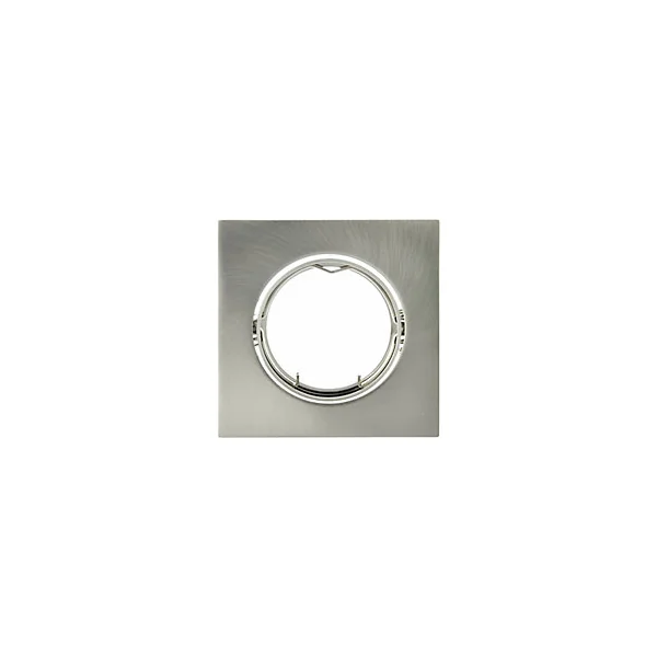 Support carré pour spot encastrable LED Colours Ares métal chromé brossé Ø8,5 cm