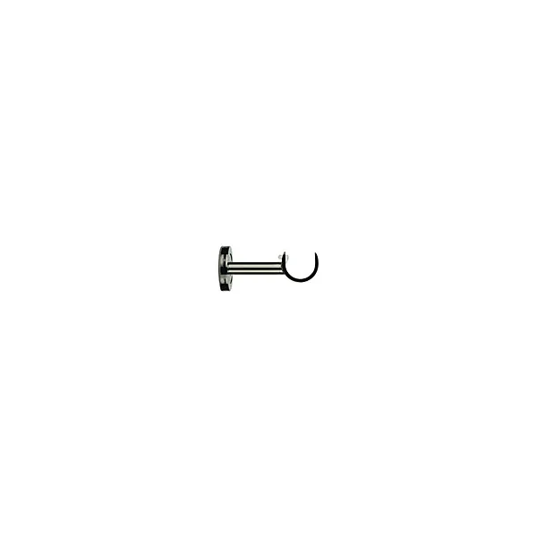Support court pour barre à rideau GoodHome 28 mm Kimlos noir