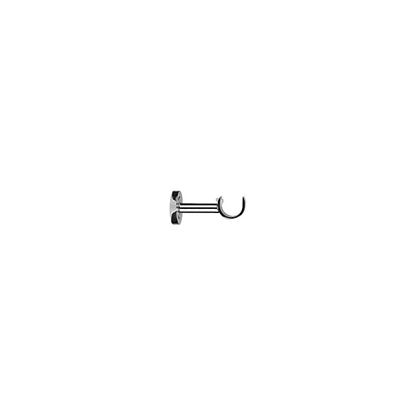 Support court pour barre à rideau GoodHome 28 mm Olympe gris