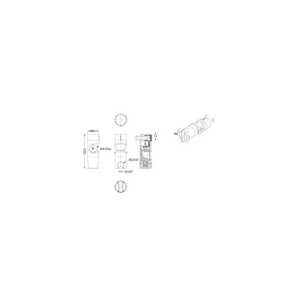 Support de douchette pour barre de douche, noir, GoodHome