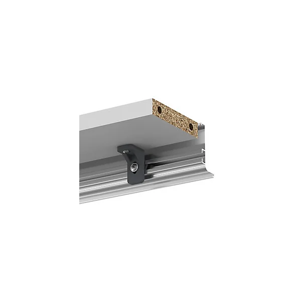 Support de fixation l pour rail gris Caraway Innovo GoodHome vendu par 2
