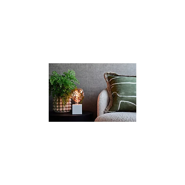 Support de lampe de table Holder blanc mat E27 40W IP44 H.8,5cm Calex