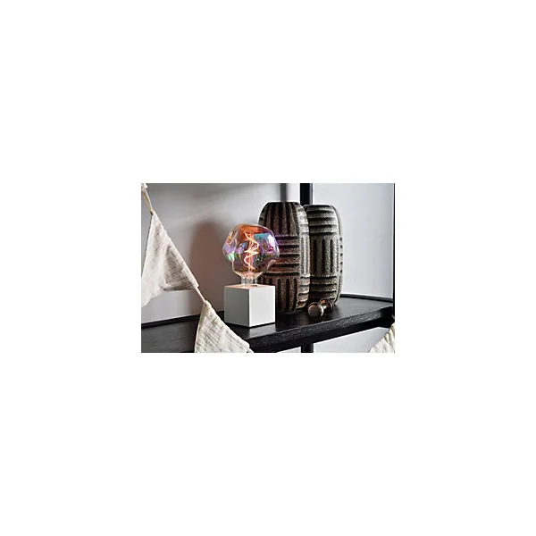 Support de lampe de table Holder blanc mat E27 40W IP44 H.8,5cm Calex