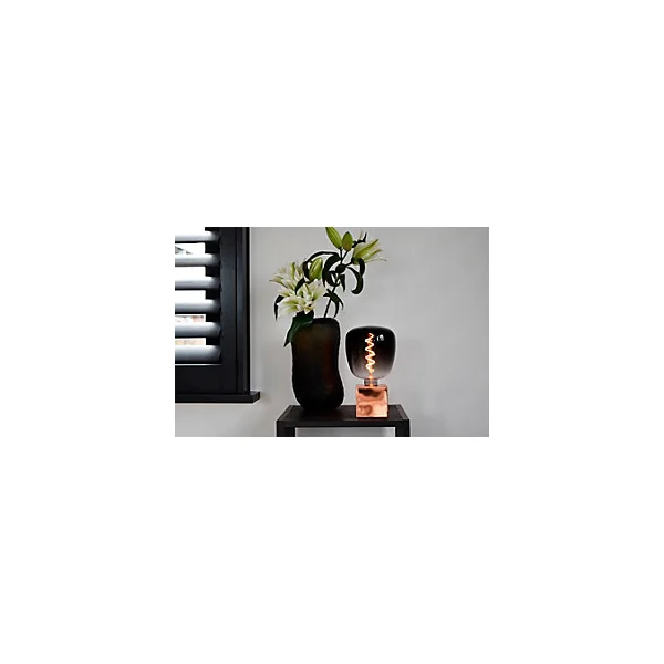 Support de lampe de table Holder cuivré E27 40W IP44 H.8,5cm Calex
