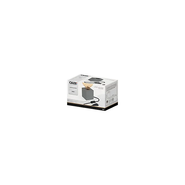 Support de lampe de table Holder gris E27 40W IP44 H.8,5cm Calex