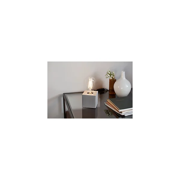 Support de lampe à poser Qausuit E27 IP20 gris foncé