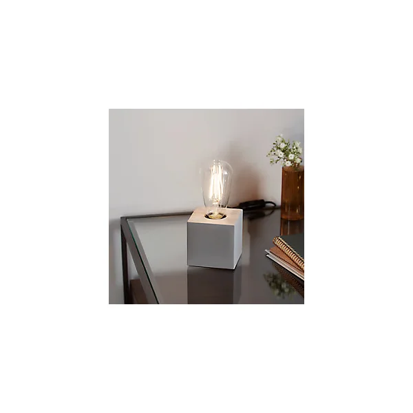 Support de lampe à poser Qausuit E27 IP20 gris foncé