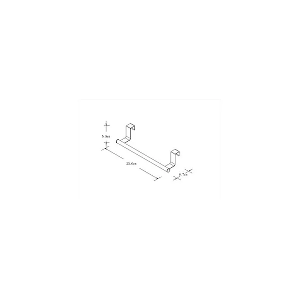 Support de rangement à torchon Datil GoodHome L. 25,6 cm inox