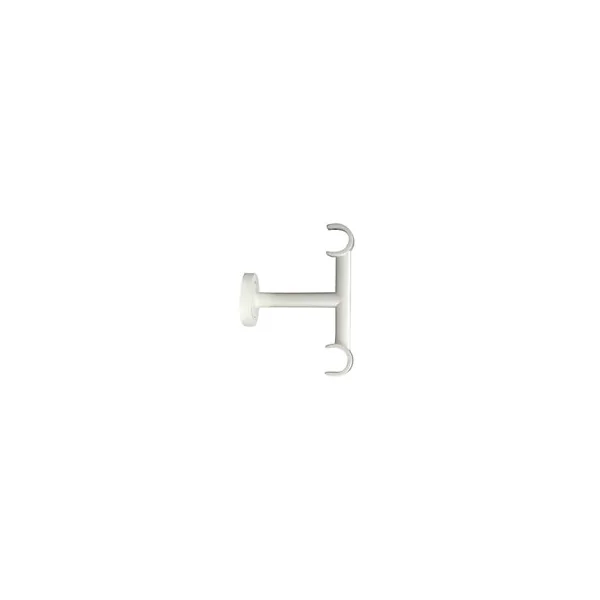 Support double plafond pour barre à rideau GoodHome 19 mm Anafi blanc