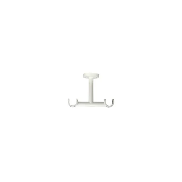 Support double plafond pour barre à rideau GoodHome 19 mm Anafi blanc