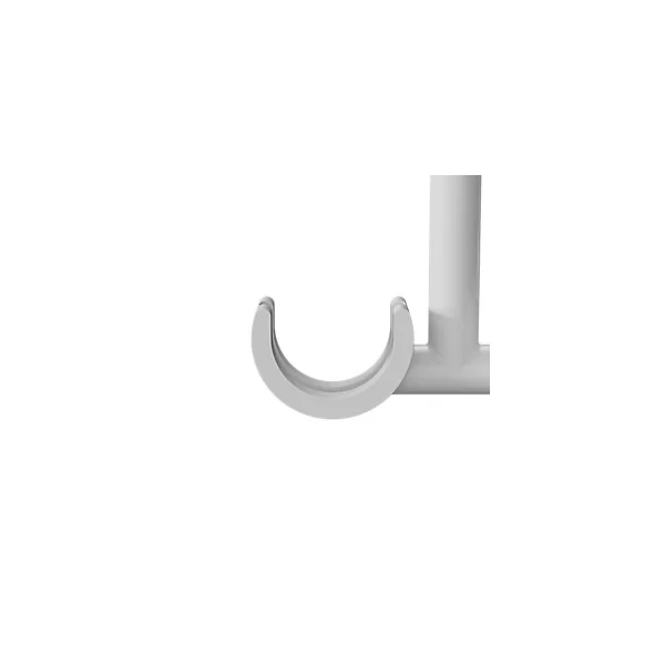 Support double tringle à rideau fixation plafond Anafi métal blanc Ø19/28mm GoodHome