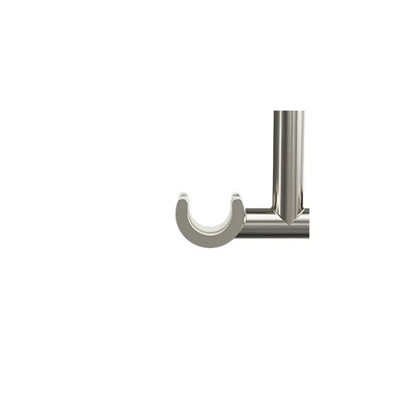 Support double tringle à rideau fixation plafond Athens métal gris chromé Ø16mm GoodHome