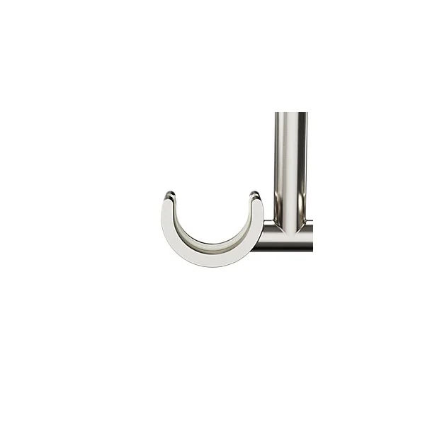 Support double tringle à rideau fixation plafond Athens métal gris chromé Ø19mm GoodHome