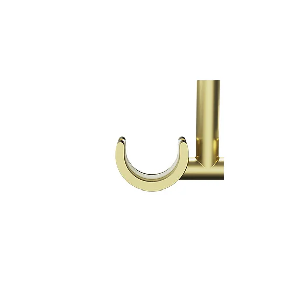 Support double tringle à rideau fixation plafond Elasa métal doré Ø19mm GoodHome