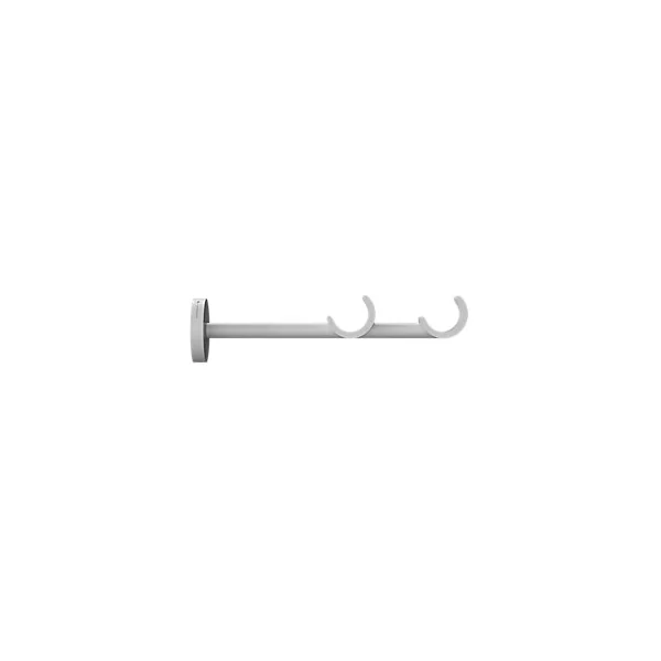 Support double tringle à rideau à percer Anafi métal blanc Ø19/28mm GoodHome