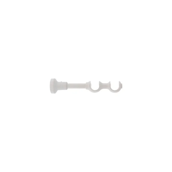 Support double tringle à rideau à percer Chalki bois de frêne blanc Ø28mm GoodHome