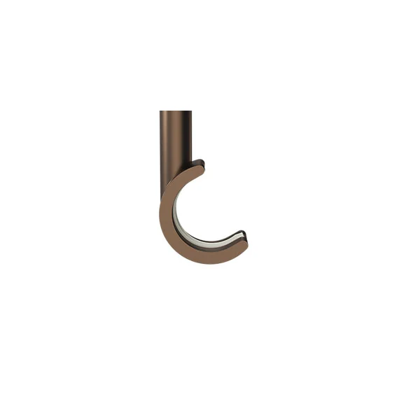 Support double tringle à rideau à percer Kozani métal marron Ø19mm GoodHome