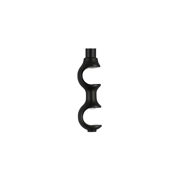 Support double tringle à rideau à percer Lamia bois de hêtre noir Ø28mm GoodHome