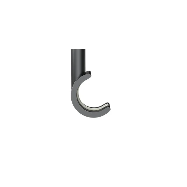 Support double tringle à rideau à percer Tinos métal gris Ø19mm GoodHome