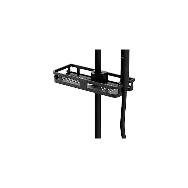 Support douchette/étagère pour barre de douche, noir, GoodHome