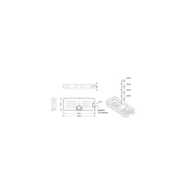 Support douchette/étagère pour barre de douche, noir, GoodHome