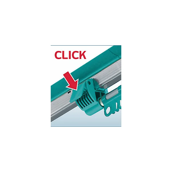Support Easyclip pour 38 petites pièces avec 8 oeillets pour cintres, bleu turquoise, pour séchoir parapluie extérieur Linomatic Leifheit
